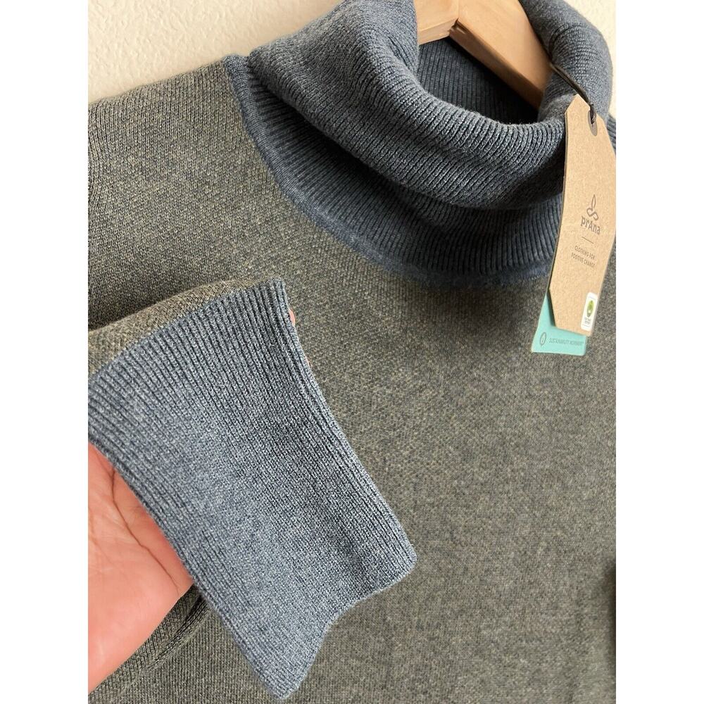 PRANA Womens South Rock Sweater Dress Size Small Gray Blue Midi NWT - Picture 4 of 9